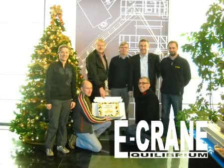 From left to right: Sandy De Sutter & Kristof De Neve, Purchase Department E-Crane Worldwide- Edgar Joustra, General Manager J&B Grijpers B.V. - Geert Watteeuw & Lieven Bauwens, Executive Directors E-Crane Worldwide - Jan De Poorter & Sven De Vriendt, Design Department E-Crane Worldwide