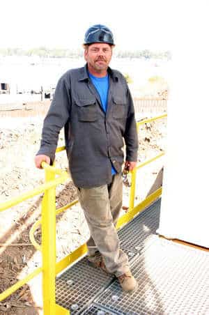 David Brooks, Operator, River Metals, Louisville, Kentucky. Crane driver David after his first successful E-Crane “experience”