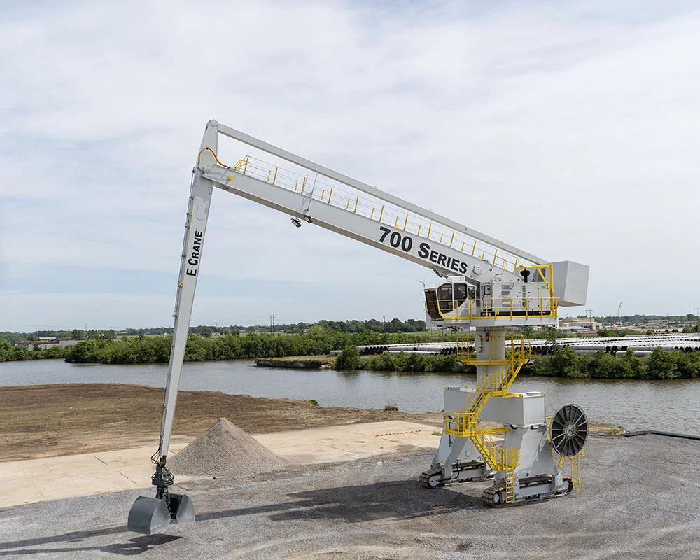 Fixed pedestal e-crane